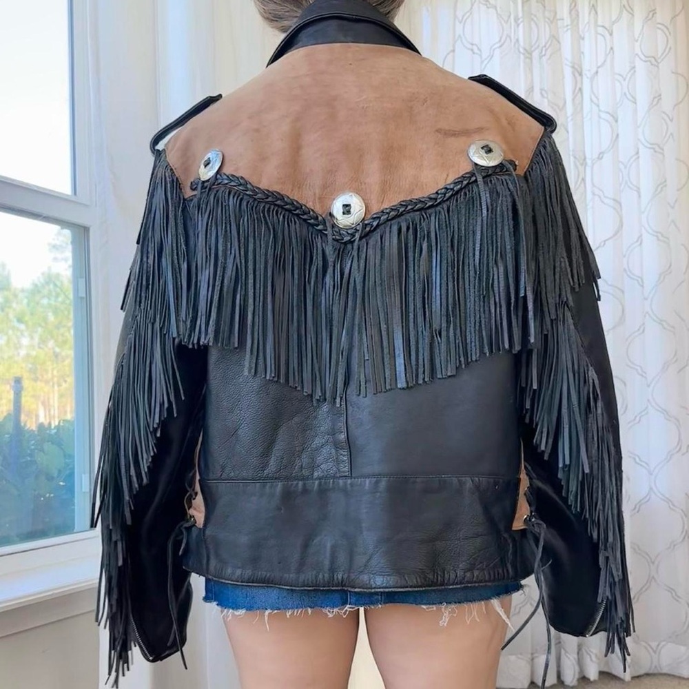 Fringe Leather Jacket - image 4